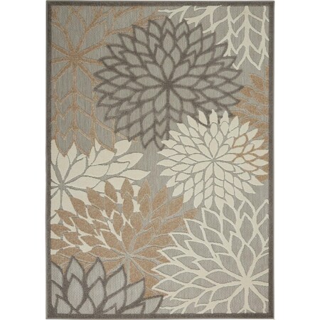 Homeroots 4 x 6 ft. Natural & Gray Indoor & Outdoor Area Rug 384658
